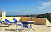 View of the Aegean Sea from the roof terrace